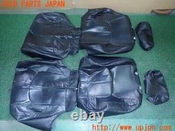 1990-97 Toyota Land Cruiser 80 Series Leather Seat Covers Black FRONT & REAR