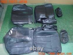 1990-97 Toyota Land Cruiser 80 Series Leather Seat Covers Black FRONT & REAR