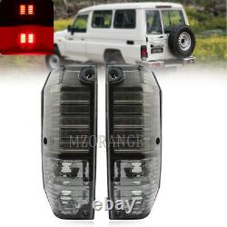 2X Smoked Tail Lamp Rear Light LED For Toyota Land Cruiser LC70 75 78 1984-2007
