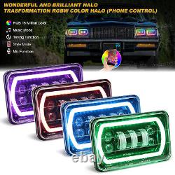 4pcs For FJ80 FZJ80 Toyota Landcruiser 60 80 Series 4X6 LED Headlights RGB Bulb