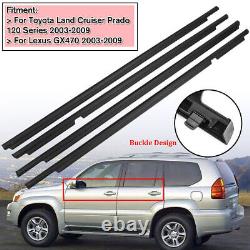 Car Window Weather Strips Trim OEM Replace For Lexus GX470 Toyota Prado 2003-09