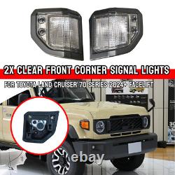 Clear Front Corner Signal Light For Toyota Land Cruiser 70 Series 2024+ Facelift