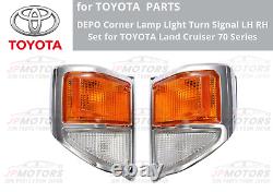 DEPO Corner Lamp Light Turn Signal LH RH Set for TOYOTA Land Cruiser 70 Series