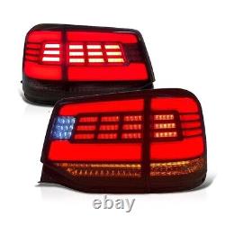 Fit for 16-20 LandCruiser LC200 Series LED Dynamic Signal Tail Light Red/Smoked