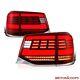 Fit for 16-20 LandCruiser LC200 Series SUV LED Dynamic Signal Tail Lights Red