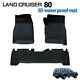 For Toyota Land Cruiser 80 Series 3D Floor Mat 5-Seater Rubber Mat JDM