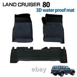 For Toyota Land Cruiser 80 Series 3D Floor Mat 5-Seater Rubber Mat JDM