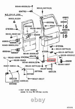 Genuine Toyota LandCruiser 105 Series HZJ FZJ Lower Back Barn Right RH Door Lock