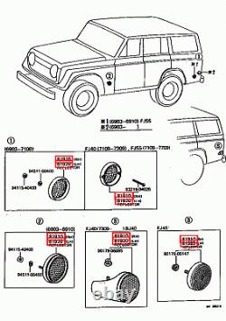 Genuine Toyota LandCruiser 40 45 Series FJ BJ Rear RH LH Bumper Reflector Set