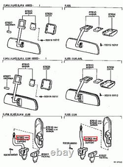 Genuine Toyota LandCruiser 40 Series FJ BJ Right RH Door Side Mirror Holder Arm