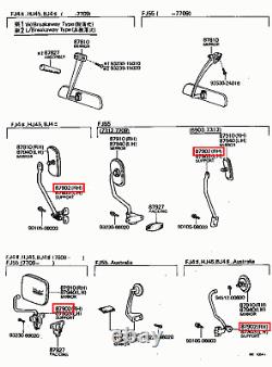 Genuine Toyota LandCruiser 45 Series FJ BJ Right RH Door Side Mirror Holder Arm