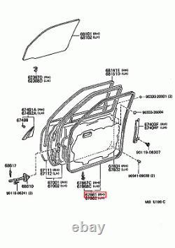 Genuine Toyota LandCruiser 80 Series HZJ Front Right RH Door Rubber Seal