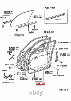 Genuine Toyota LandCruiser 80 Series HZJ Front Right RH Door Rubber Seal