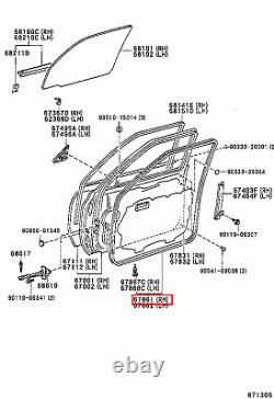 Genuine Toyota LandCruiser 80 Series HZJ Front Right RH Door Rubber Seal