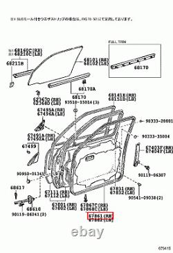 Genuine Toyota LandCruiser 80 Series HZJ Front Right RH Door Rubber Seal