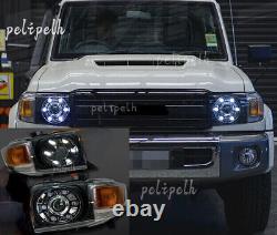 LED DRL & Dual Beam Head Lights For Toyota Land Cruiser 70 Series LC76 LC78 LC79