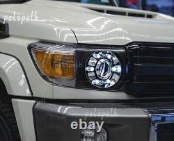 LED DRL & Dual Beam Head Lights For Toyota Landcruiser 70 Series LC76 LC78 LC79