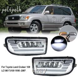 LED Fog Light Turn Signal Lamps For Toyota Land Cruiser 100 Series 98-2007 FJ100