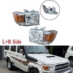 L+R Head Lights Headlight For Toyota Landcruiser VDJ70/76/78/79 Series 2007-UP