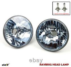 NEW Set RAYBRIG Blue Round Headlight Lamp For Land Cruiser 20 40 60 70 Series