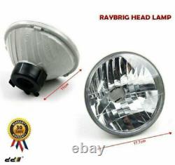 NEW Set RAYBRIG Chrome Round Headlight Lamp For Land Cruiser 20 40 60 70 Series
