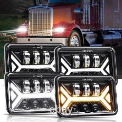 Newest 4PCS 4x6'' INCH LED Headlights For Toyota Landcruiser 60 61 80 Series