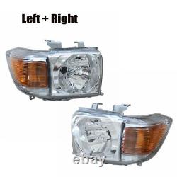 Pair LH + RH Headlight For Toyota Landcruiser VDJ76 VDJ78 VDJ79 70 Series 07-20