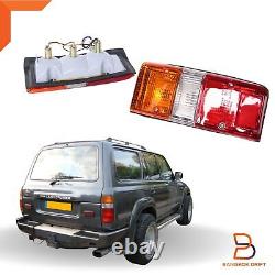 Pair Tail Light Rear Lamp For Toyota Land Cruiser 80 Series FJ80 HJ80 1990-1997