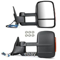 Pair Towing Mirrors Power Side Turn Signal For 98-07 LANDCRUISER 100 Series F05