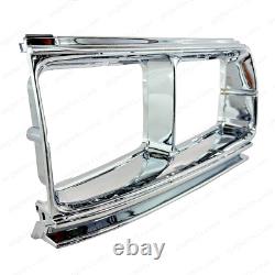 Quad Square Headlight Housing Chrome Bezels for Toyota 80 Series Land Cruiser