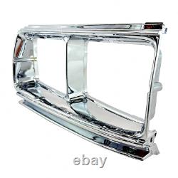 Quad Square Headlight Housing Chrome Bezels for Toyota 80 Series Land Cruiser