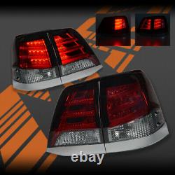 Smoked Red LED Tail Lights for TOYOTA LANDCRUISER Fj200 2007-15 LC200 200 Series