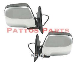 Suit Toyota Landcruiser 80 Series Electric Mirror PAIR CHROME NEW left + right