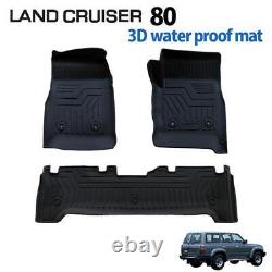 Toyota Floor Mat Full Set Land Cruiser 80 Series 3D 5-Seater Rubber Mat JDM #