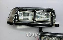 Toyota Land Cruiser 80 Series Quad Twin Headlights Set LH+RH Bolt on Swap FJ80